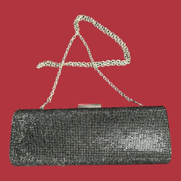 SPARKLE! BROWN'S SWAROVSKI ENCRUSTED EVENING BAG - Picture 1 of 14